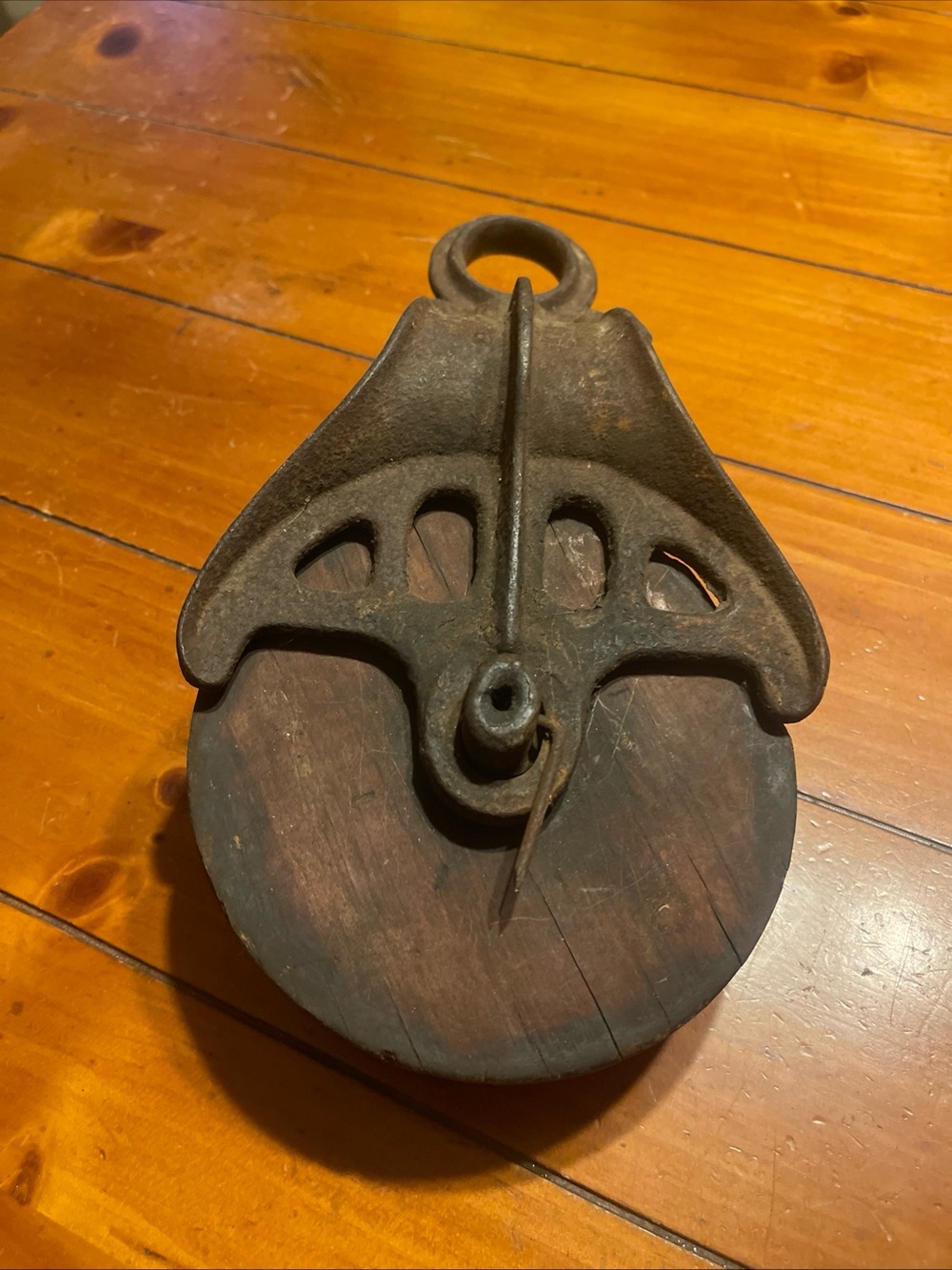 Antique Rustic pulley Brown & Black FE Meyers